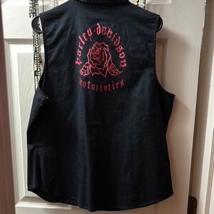 Harley-Davidson Black Vest with Red Logo